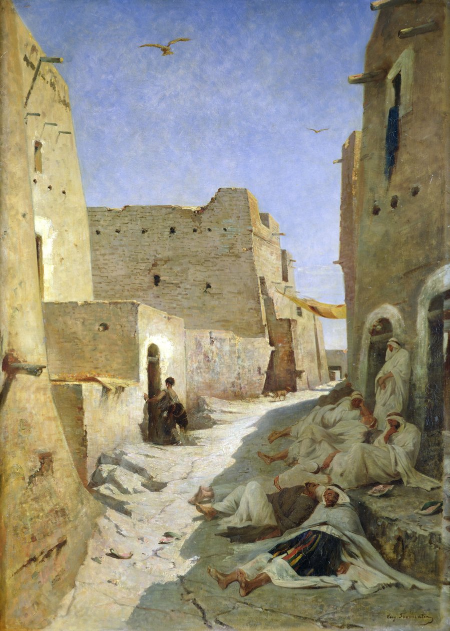 1859年，Laghouat的Bab-El-Gharbi路 作者 欧仁·弗罗门汀（EugèneFromentin）