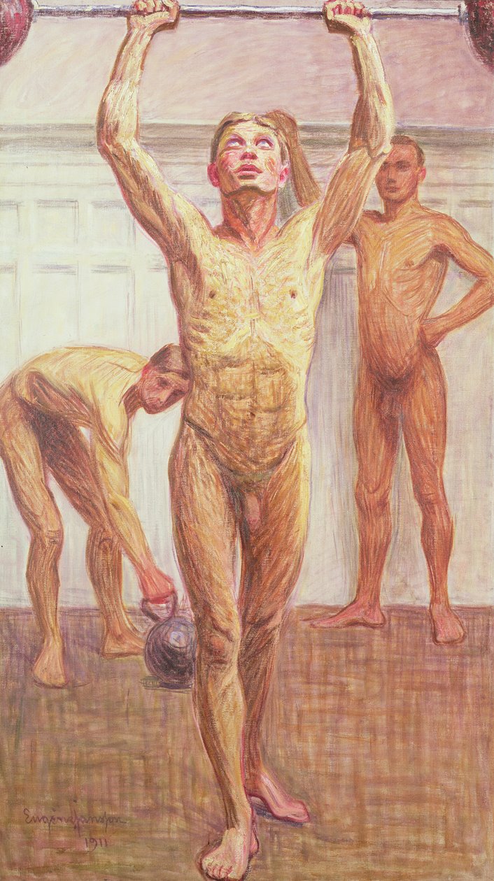 推动双臂重量，1号，1911年 作者 尤金·杨松