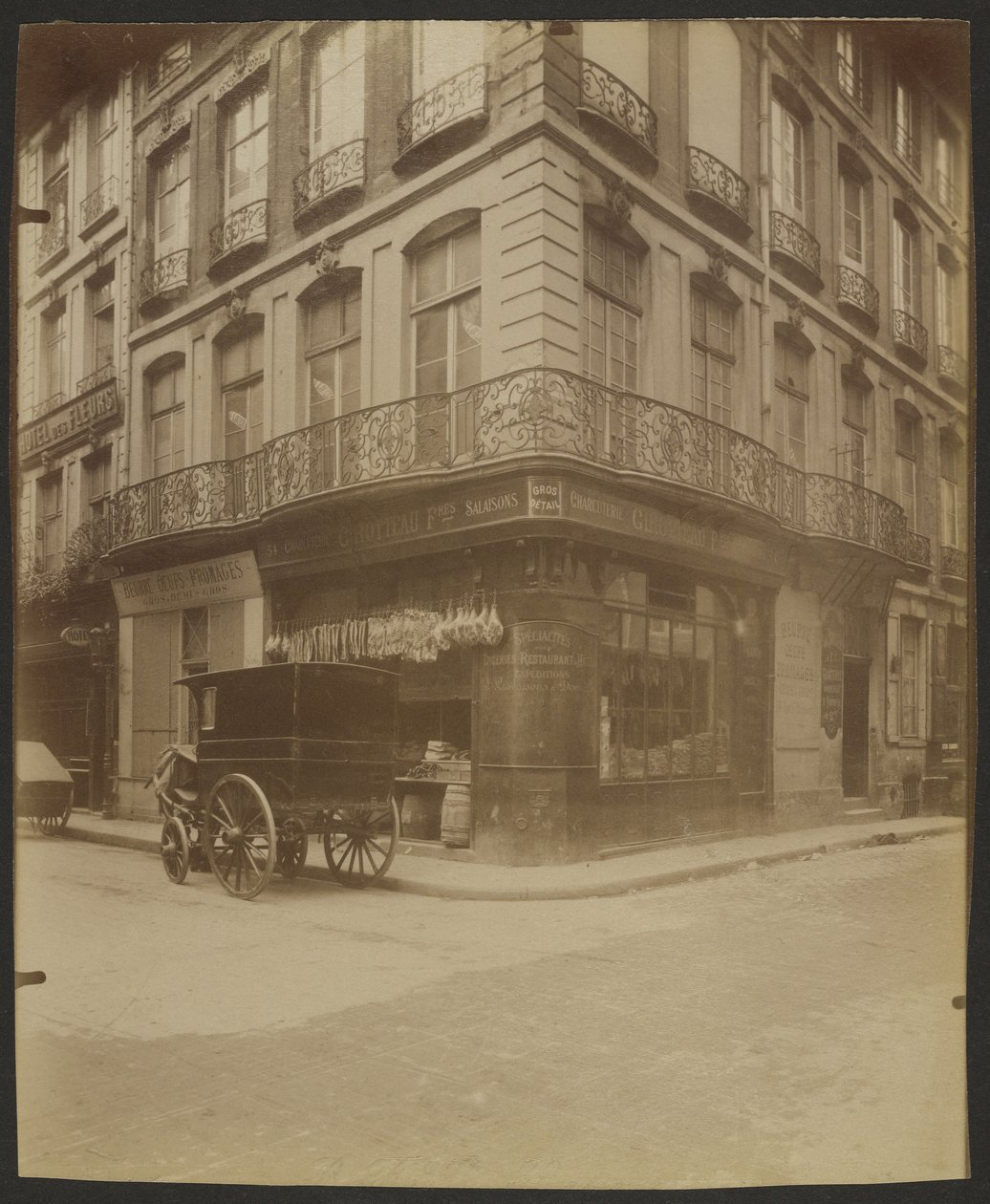 54 Rue Saint-Honoré 和 1 Rue des Prouvaires，（1° Arr.） 作者 欧仁·阿格特