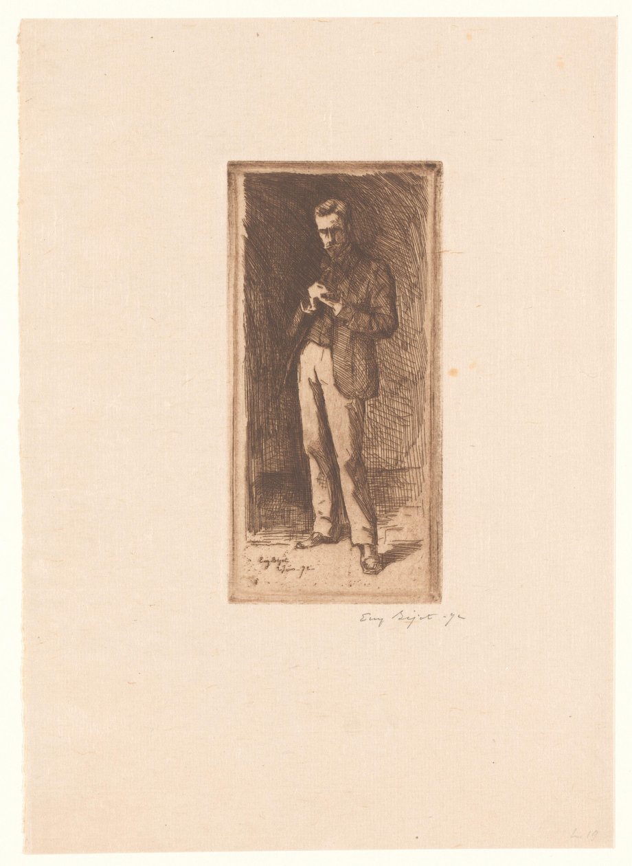 自画像 作者 Eugène Bejot（艺术家签名）