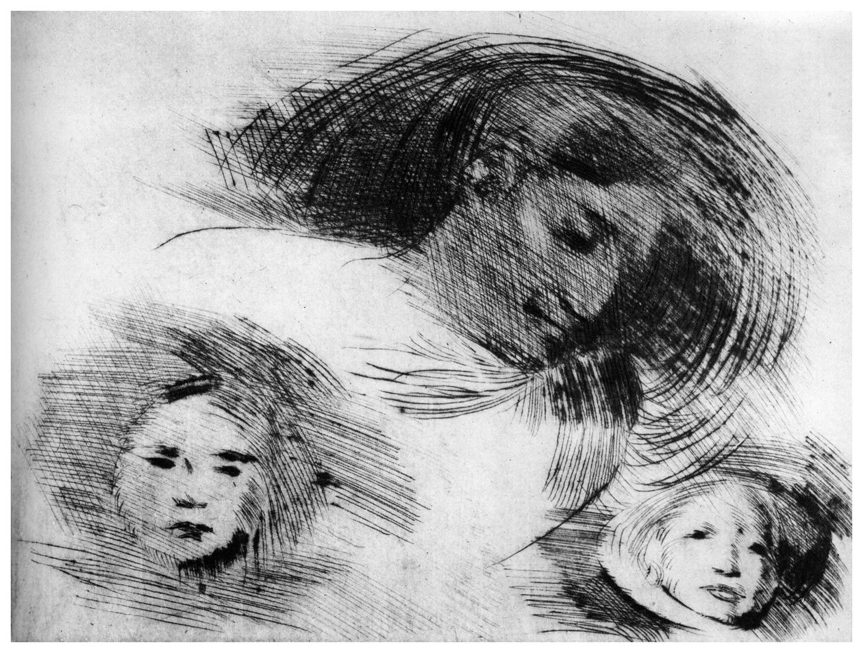 草图，c1870-1905 1924 作者 欧仁·卡里尔（EugèneCarrière）