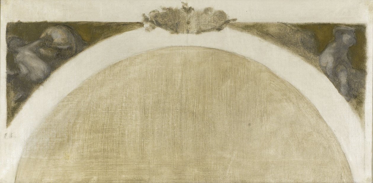 巴黎市政厅科学沙龙草图：La Géographie - La Géologie，1889 年至 1891 年（布面油画） 作者 欧仁·卡里尔（EugèneCarrière）