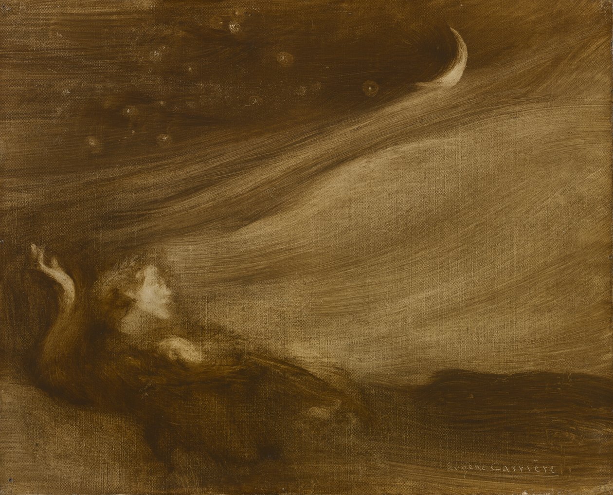 《沉思者》，1901年 作者 欧仁·卡里尔（EugèneCarrière）