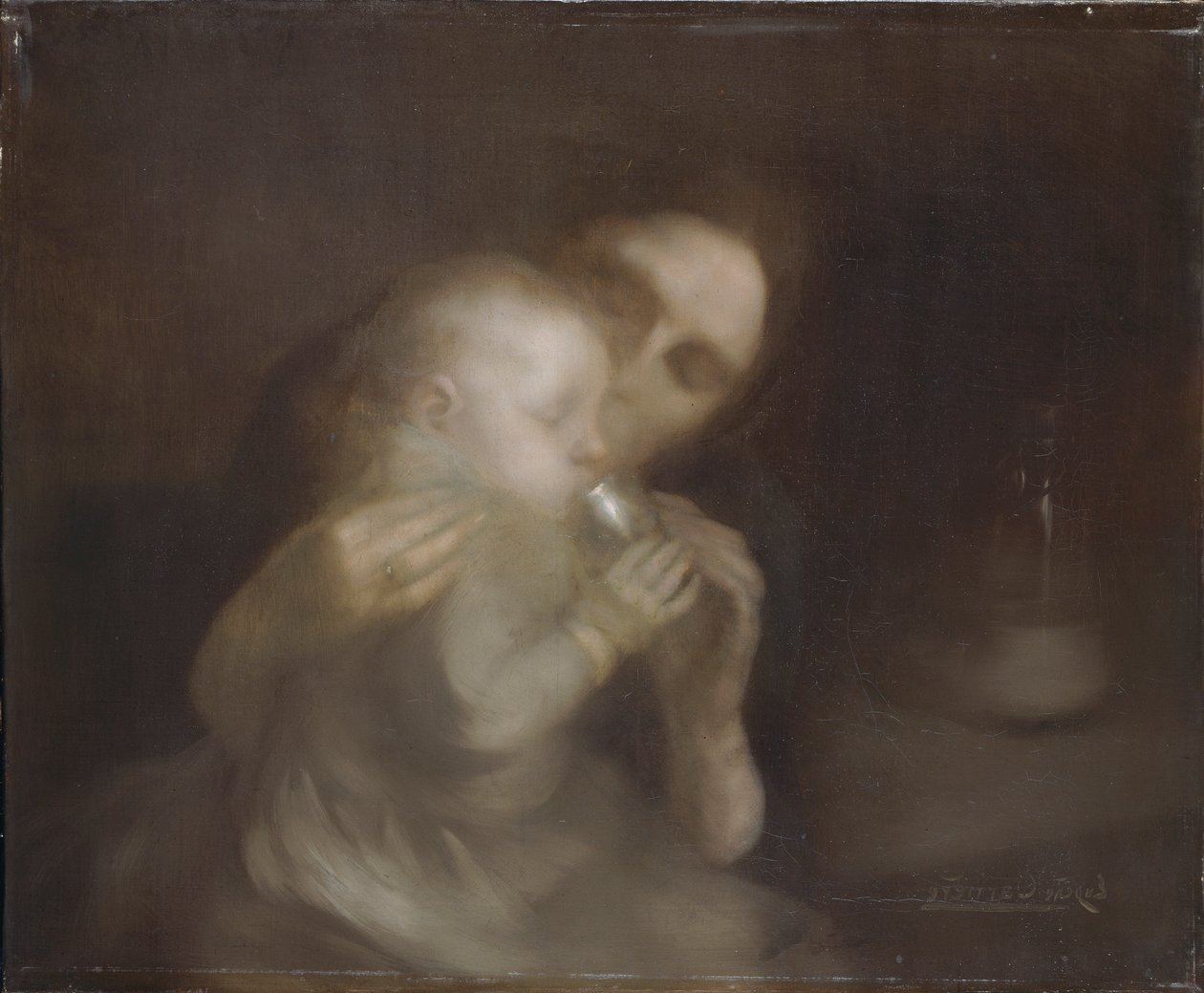 锡杯"，约1888年 作者 欧仁·卡里尔（EugèneCarrière）