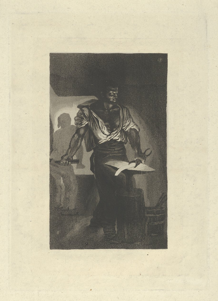 一个铁匠，1833年，1833年。 作者 尤金·德拉克洛瓦