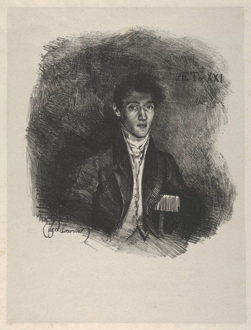 施韦特男爵路易斯-奥古斯特-施韦特，1805-1889，1826，1826。 作者 尤金·德拉克洛瓦