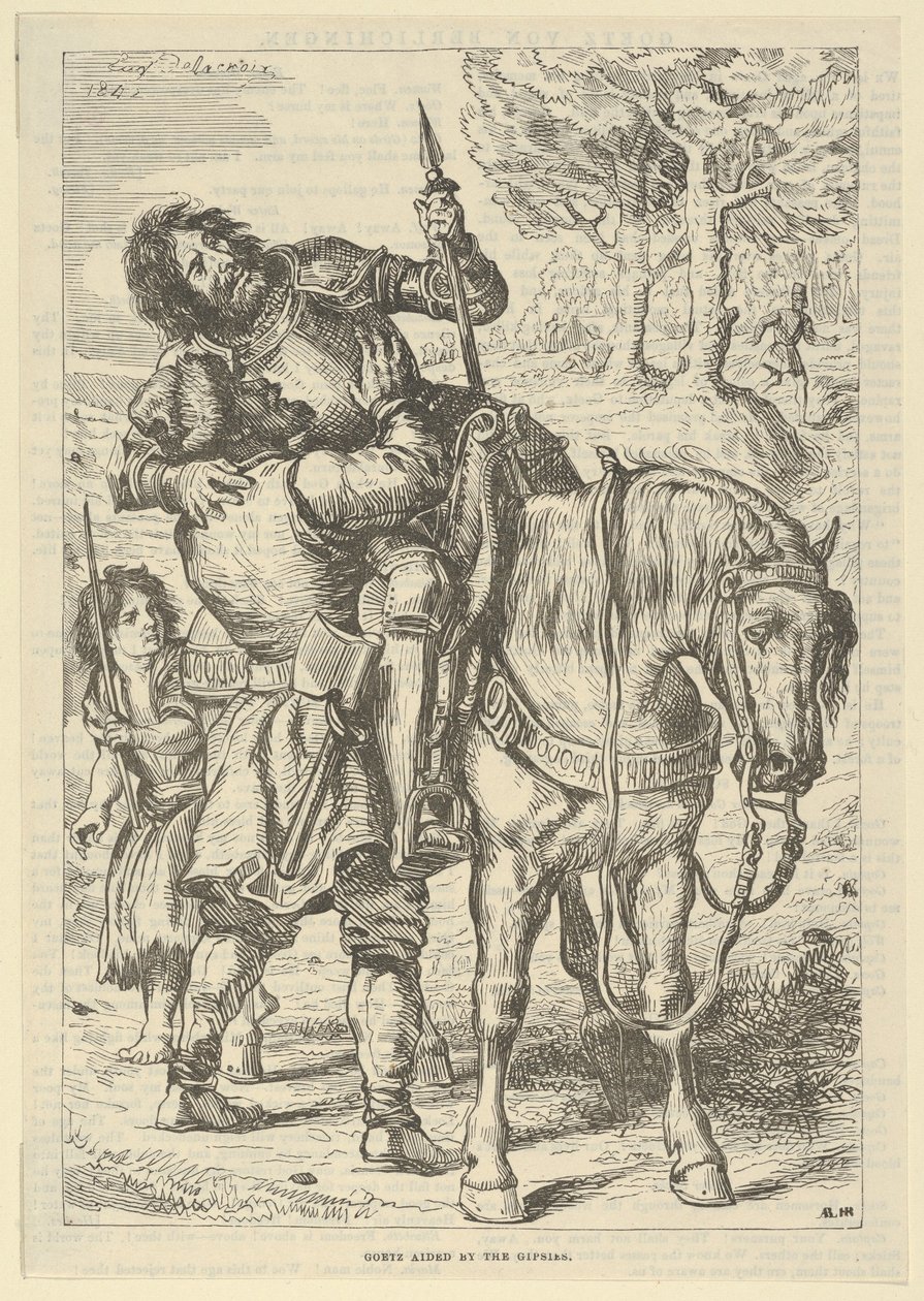 Goetz Aided by the Gypsies, after 1845. , after 1845. 作者 尤金·德拉克洛瓦