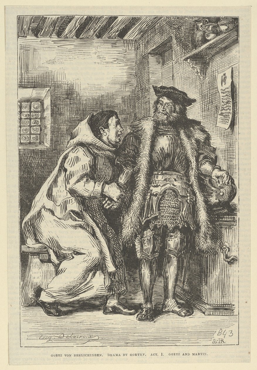 Goetz and Friar Martin, after 1845., after 1845. 作者 尤金·德拉克洛瓦