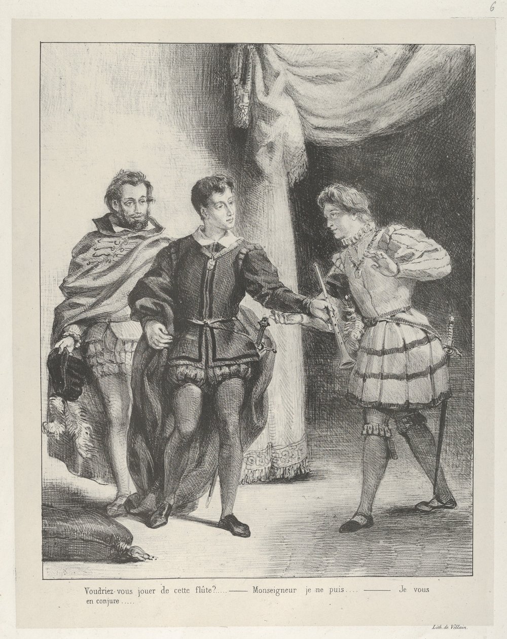 Hamlet and Guildenstern, 1834-43. 作者 尤金·德拉克洛瓦