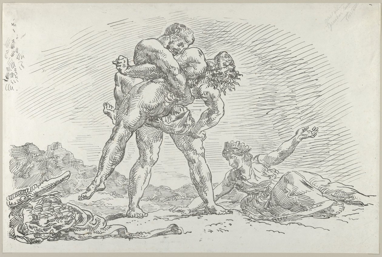 Hercules and Antaeus, 1852., 1852. 作者 尤金·德拉克洛瓦