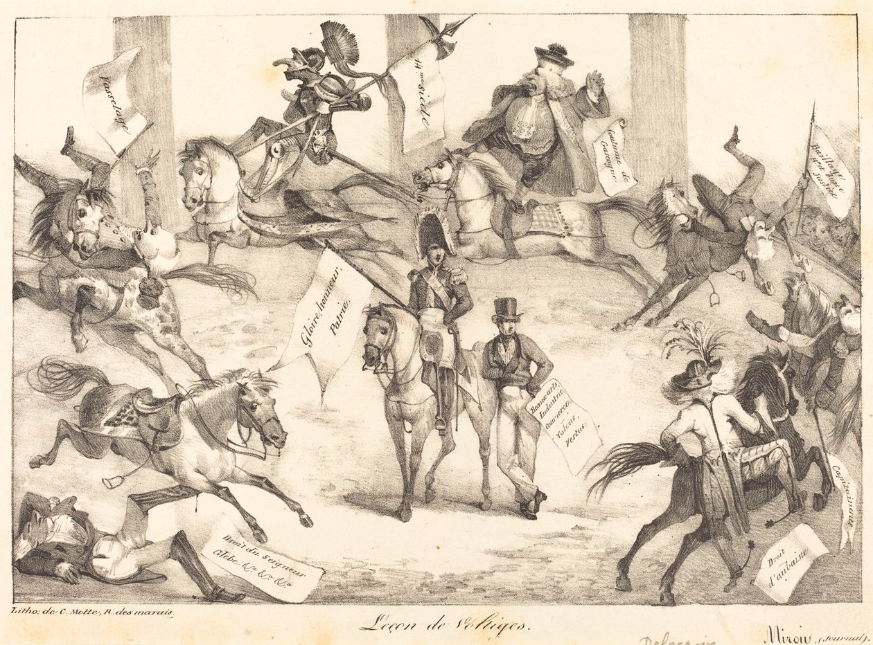 Leçon de Voltiges Trick Riding, 1822年。 作者 尤金·德拉克洛瓦