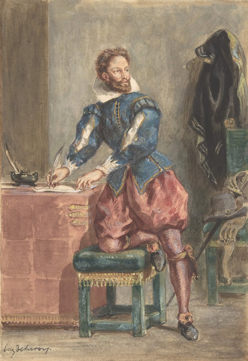 Mathurin Régnier，约1846年。 作者 尤金·德拉克洛瓦