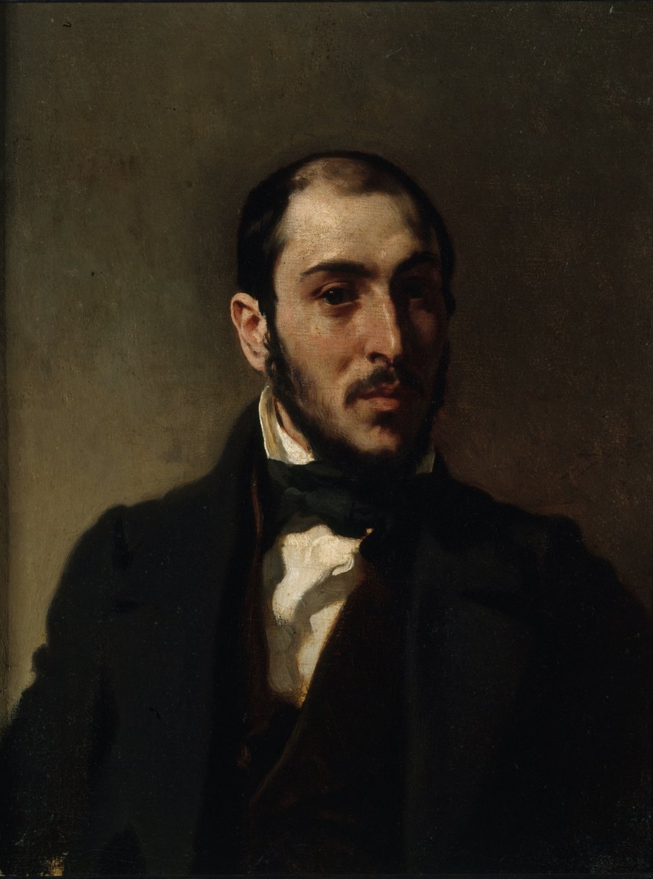 建筑师Eugène Laval 1818-1896的肖像，约1860年。 作者 尤金·德拉克洛瓦