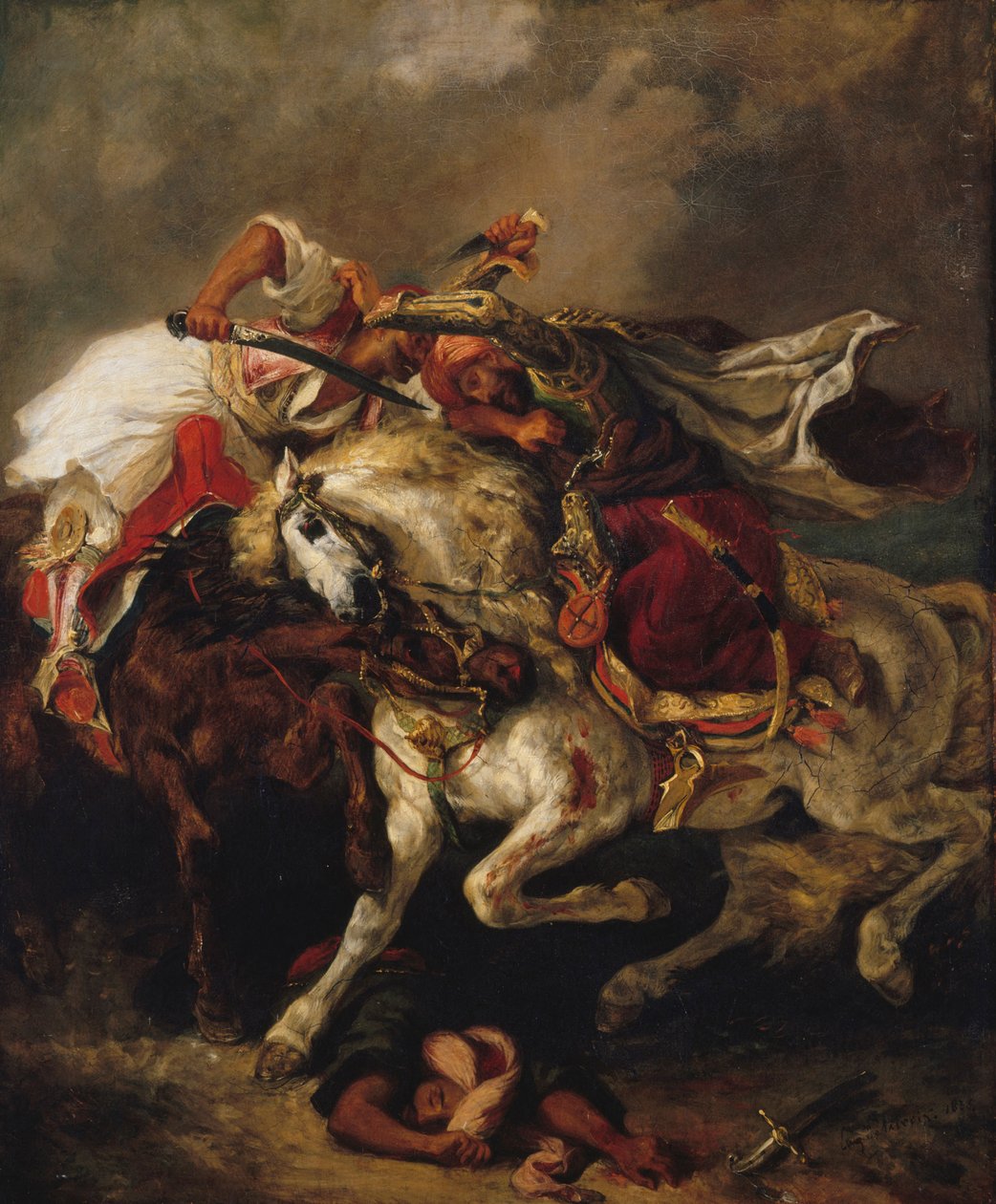 Giaur和帕夏之间的斗争，1835年。 作者 尤金·德拉克洛瓦