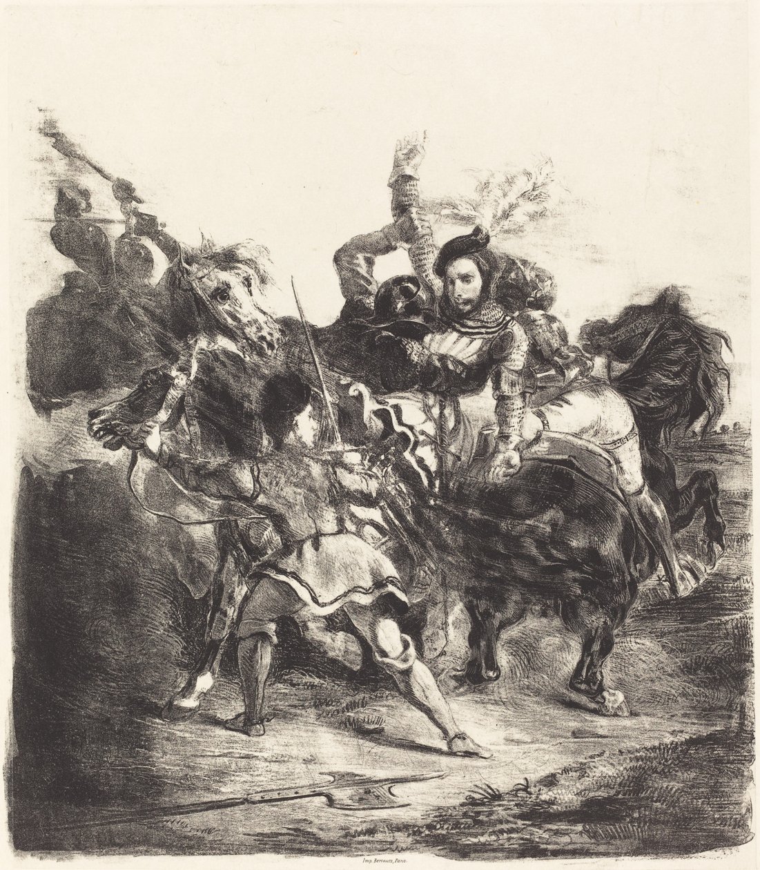 魏斯林根被戈茨的部队攻击 魏斯林根被戈茨的人攻击，1836年。 作者 尤金·德拉克洛瓦