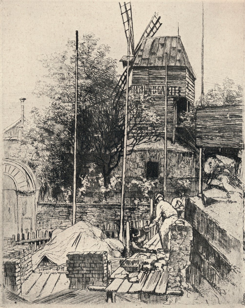 蒙马特的Moulin de la Galette》，1915年 作者 尤金·德拉特