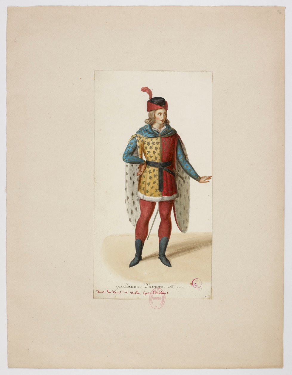 高尔蒂耶-德-奥尔奈的服饰（拉图尔-德-内斯勒，1832 年） 作者 欧仁·法格