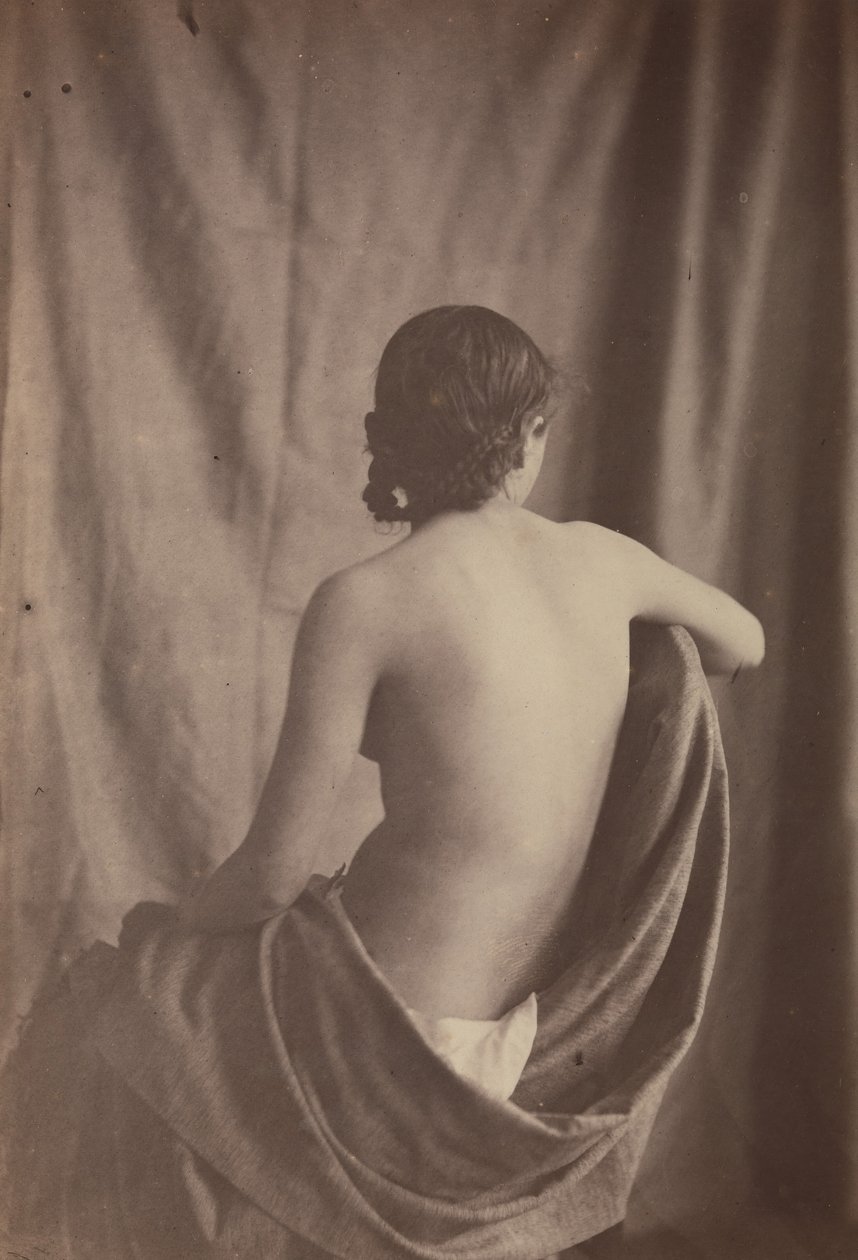 [坐着的女性裸体]，1853年至1854年。 作者 欧仁·杜里厄（EugèneDurieu）
