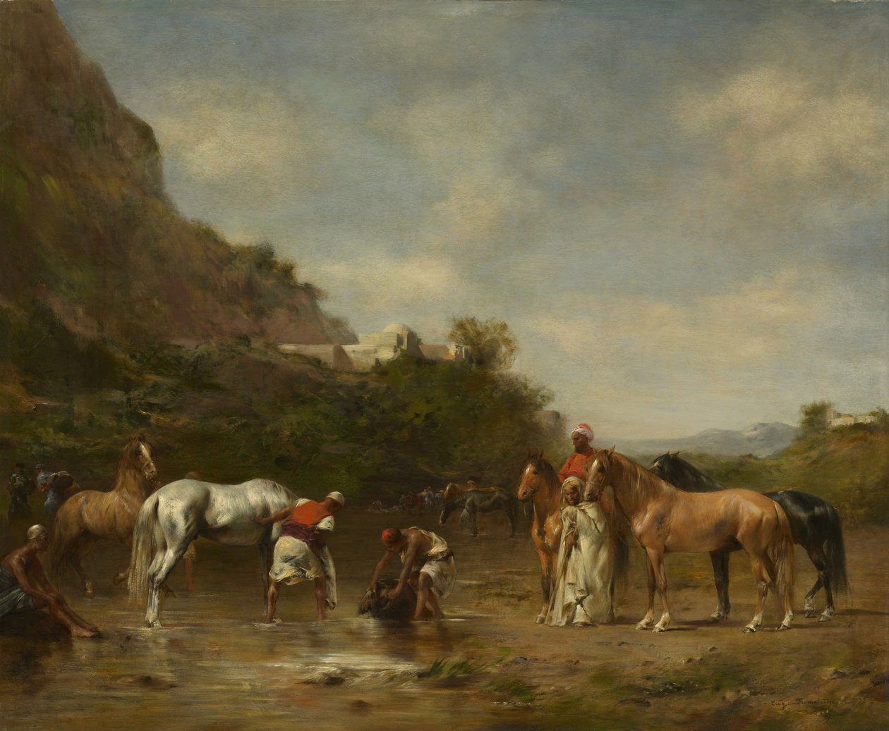 阿拉伯人为马浇水，1872年 作者 欧仁·弗罗门汀（EugèneFromentin）