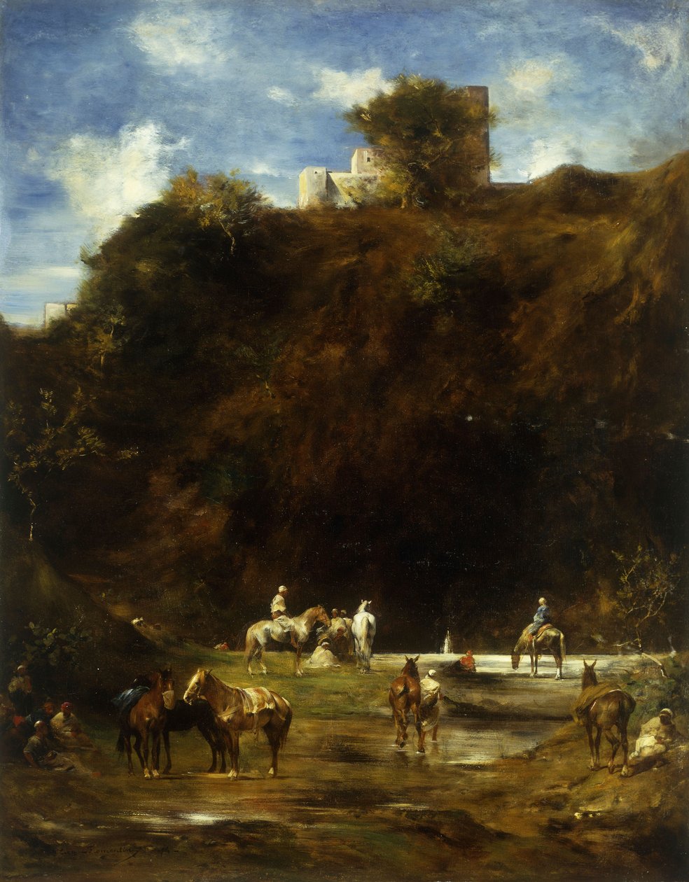 休息的阿拉伯人，1874年 作者 欧仁·弗罗门汀（EugèneFromentin）