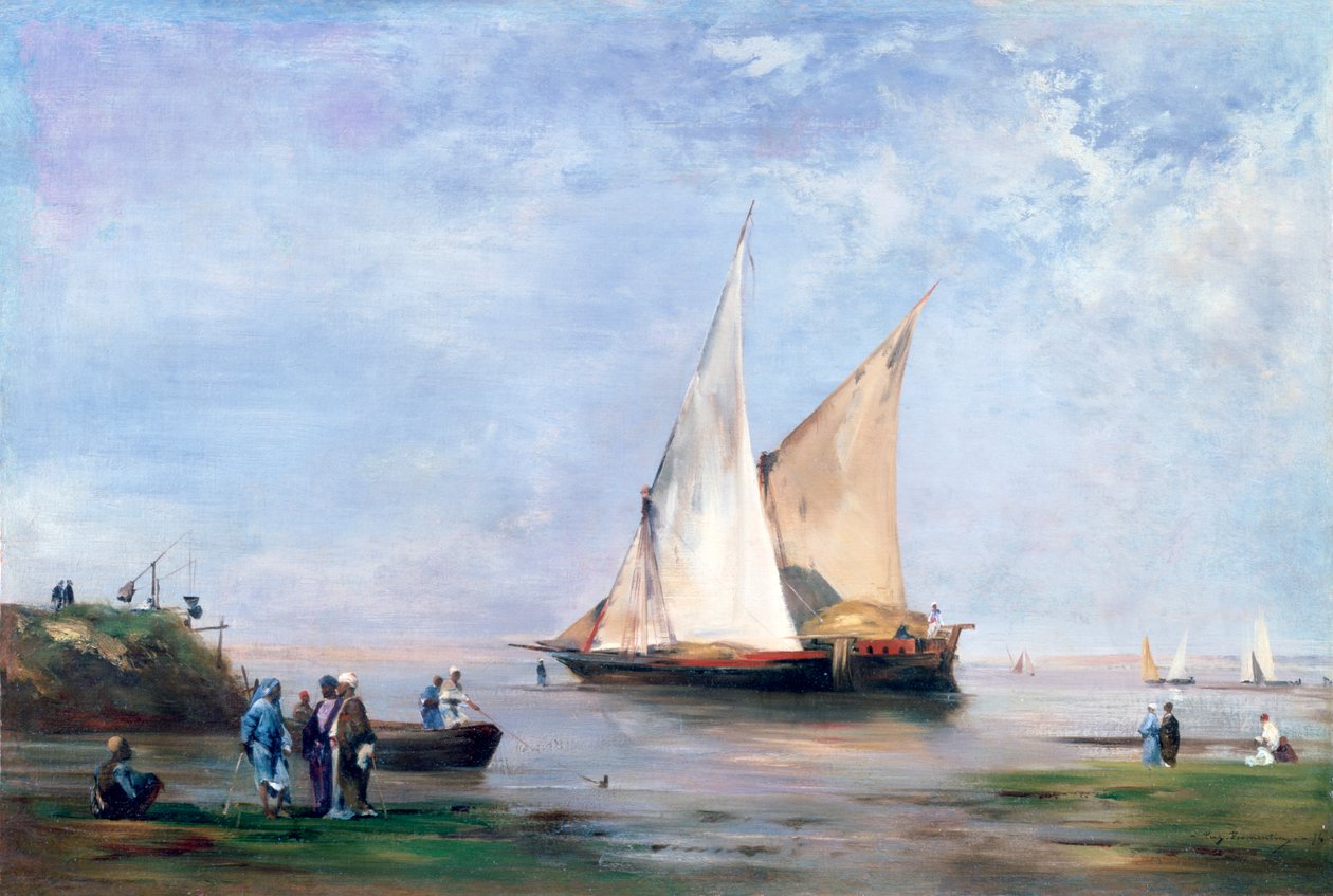 尼罗河银行，1874年 作者 欧仁·弗罗门汀（EugèneFromentin）