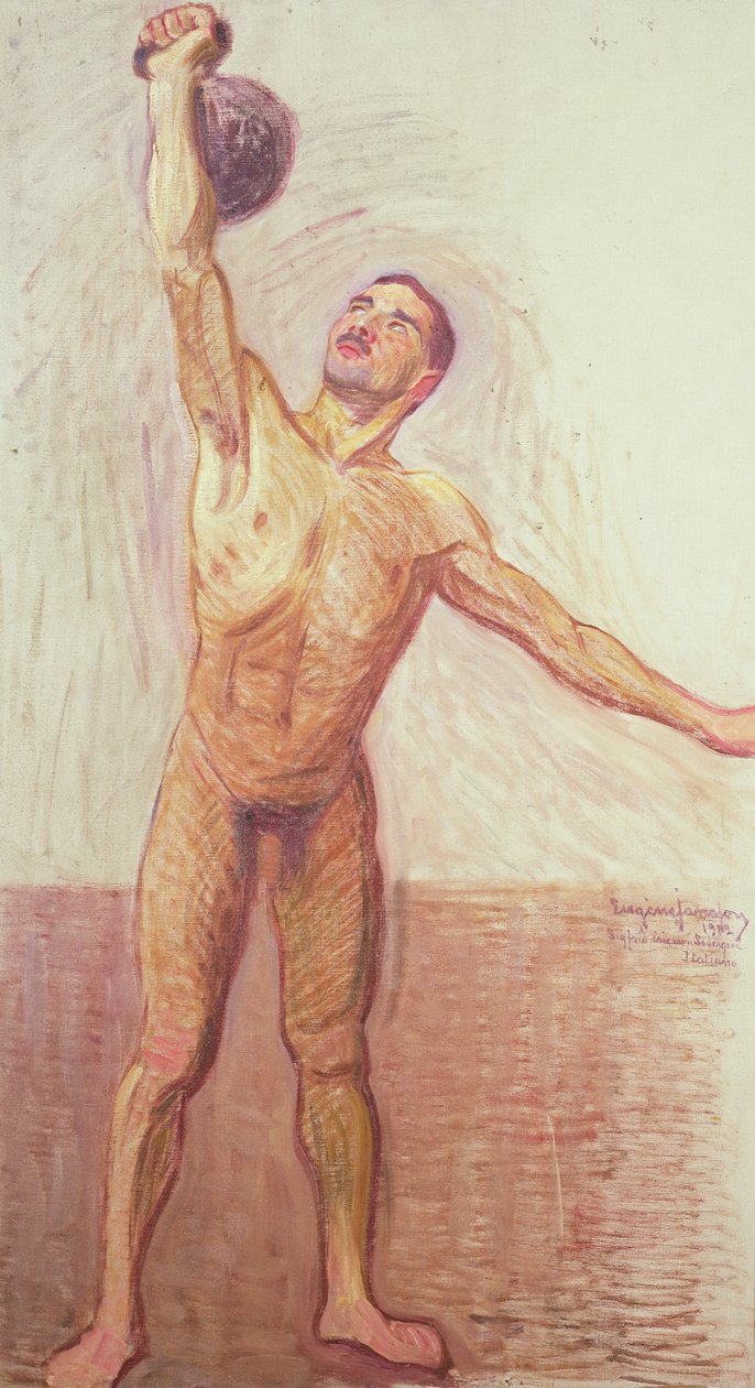 重量级举重运动员，1912年 作者 尤金·杨松