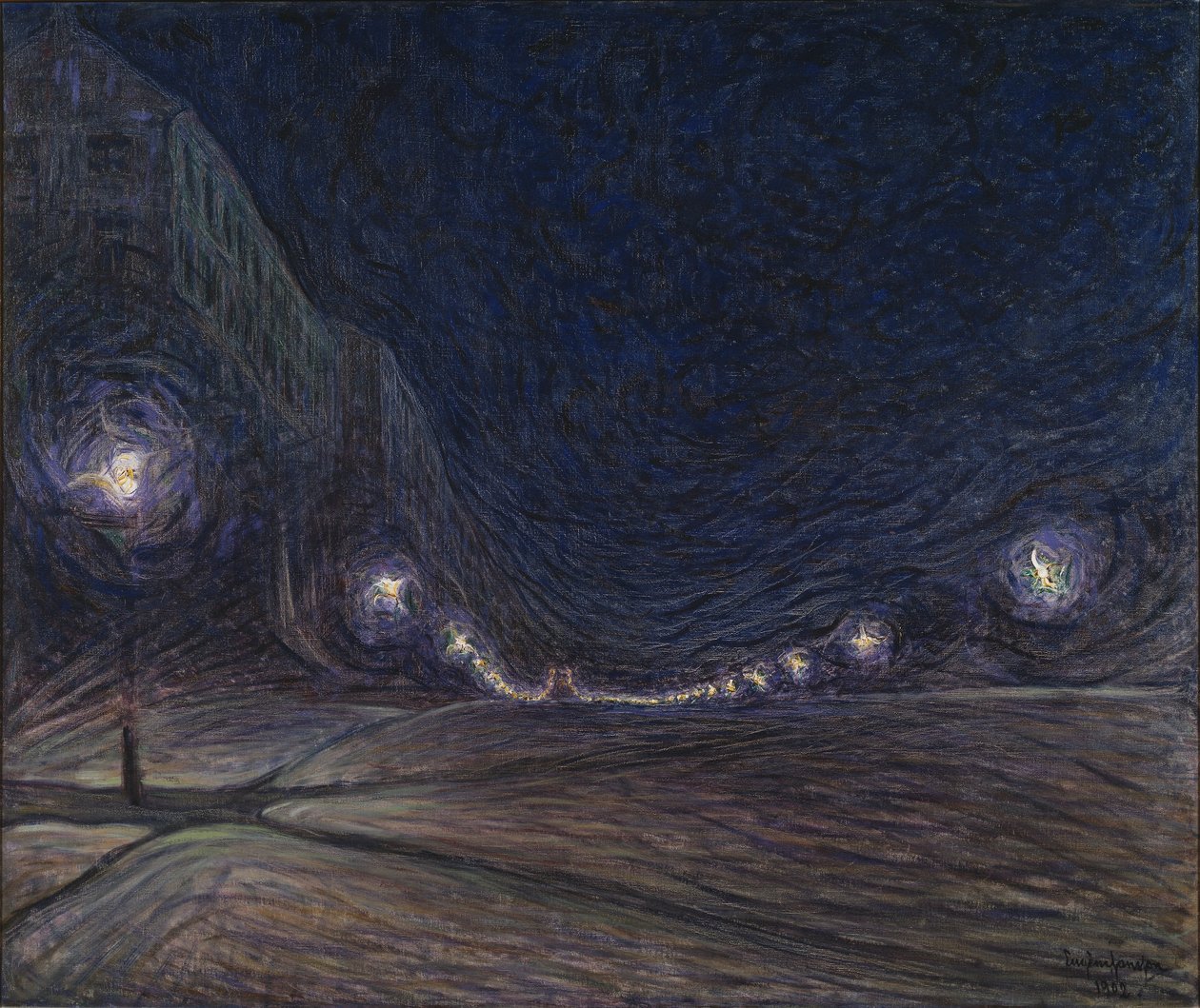 Hornsgatan by Night，1902 作者 尤金·杨松