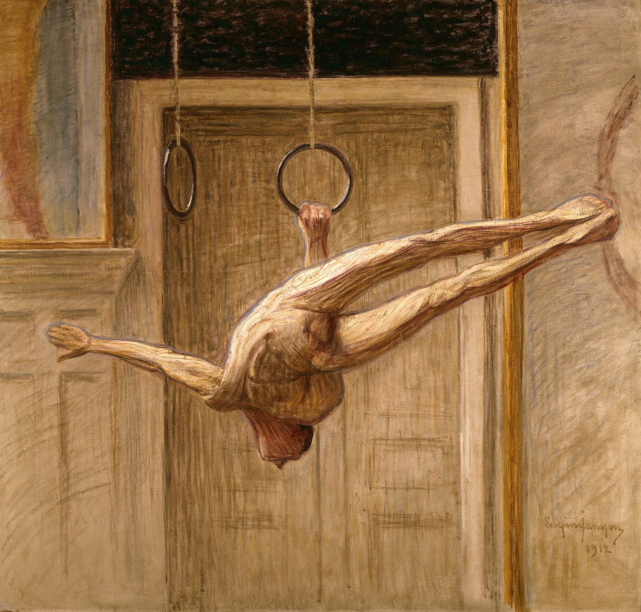 环形体操运动员，1912年 作者 尤金·杨松