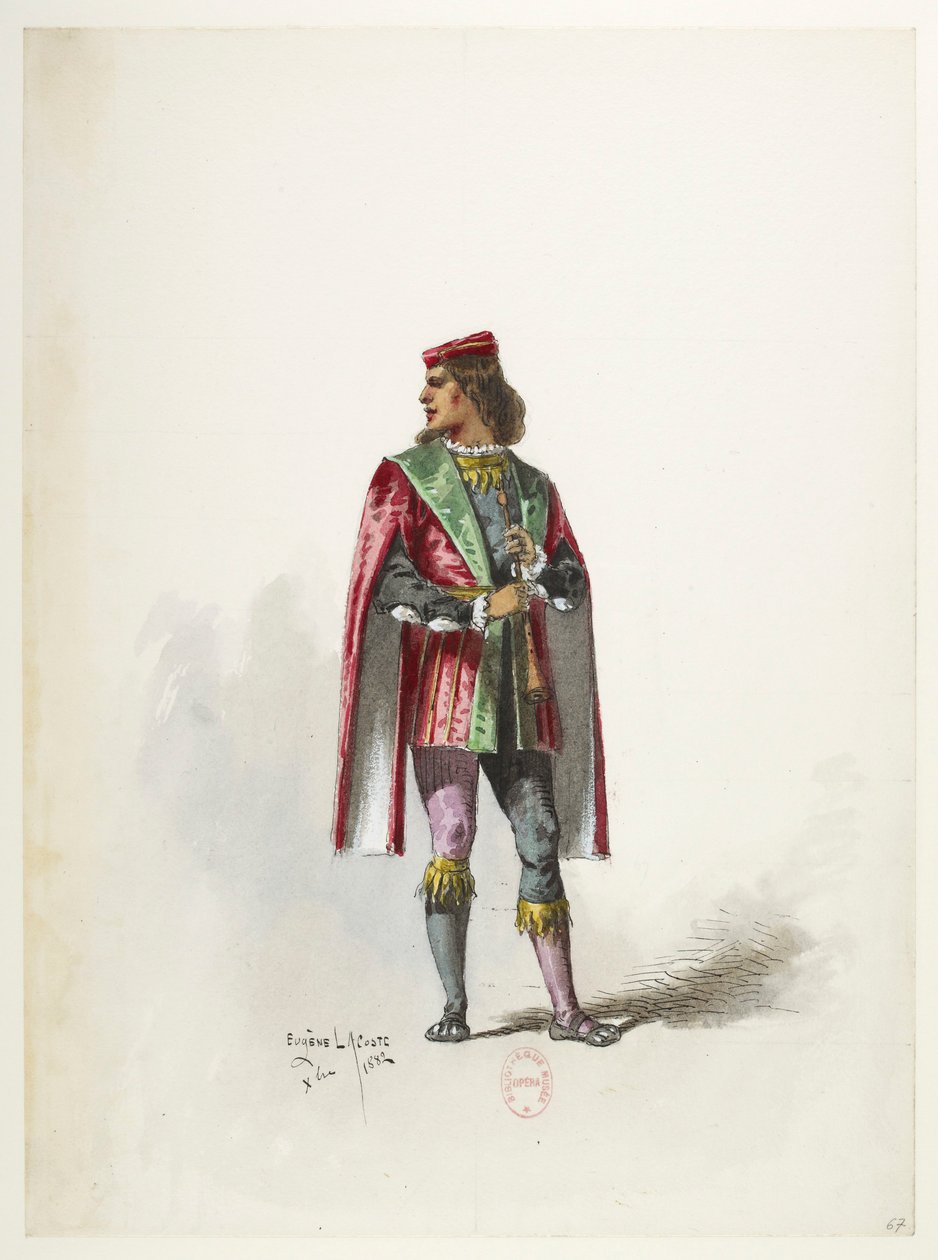 Btv1b84558104 69 - Saint-Saëns - Henry VIII - Maquettes de costumes - Lacoste - 67th Costume 作者 尤金·拉科斯特（Eugene Lacoste）