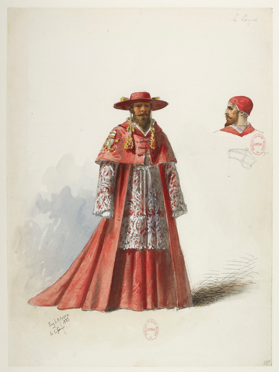 Btv1b84558104 82 - Saint-Saëns - Henry VIII - Costume Models - Lacoste - 78.Lé legat 作者 尤金·拉科斯特（Eugene Lacoste）
