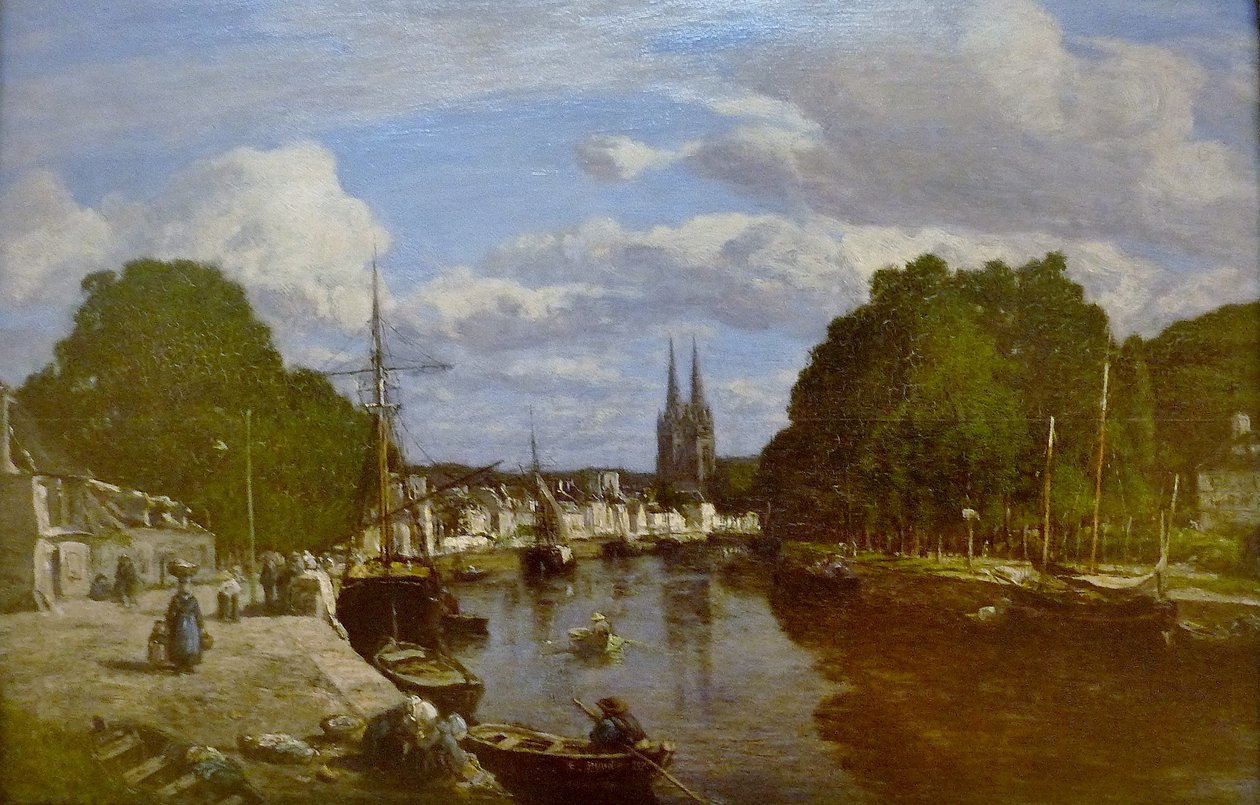 法语: Vue du port de Quimper, prise de l