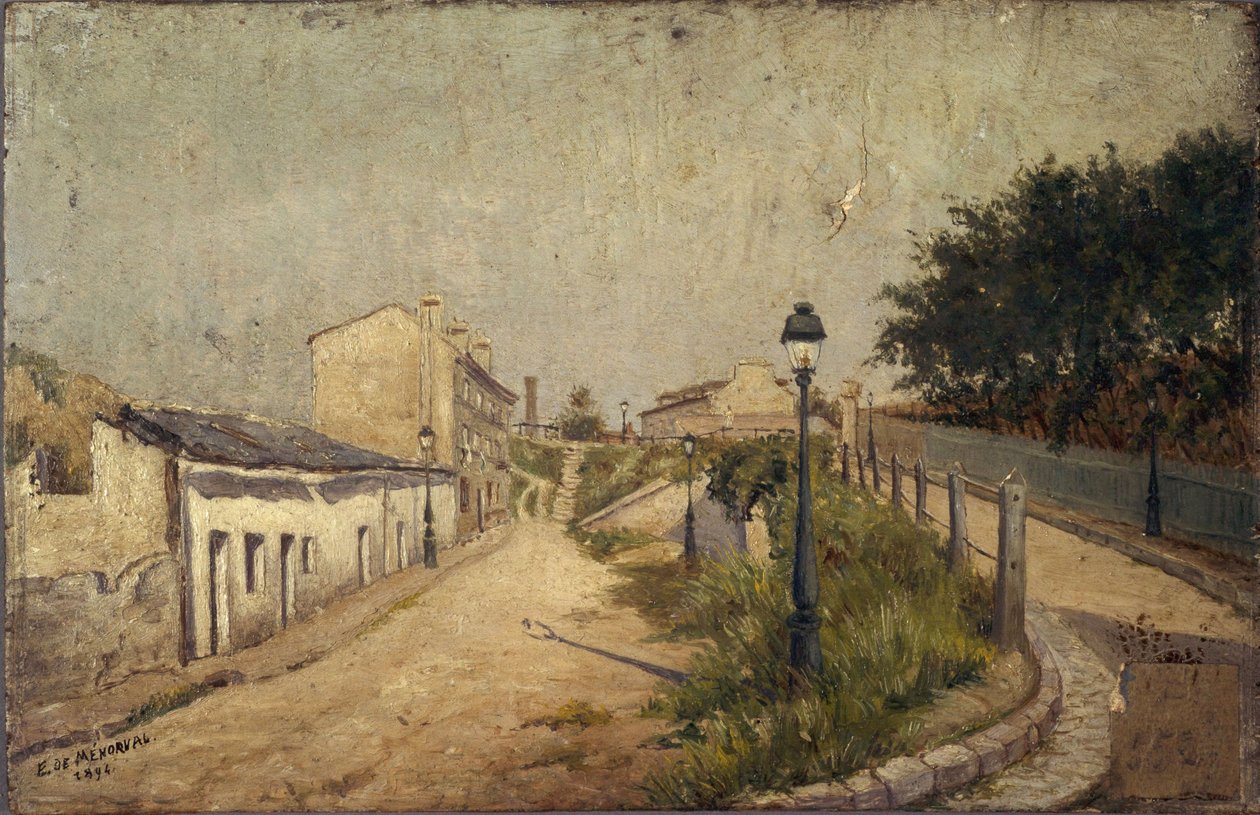 壶莱街，1894 年，1894 年（木板油画） 作者 欧仁·德·梅诺瓦尔