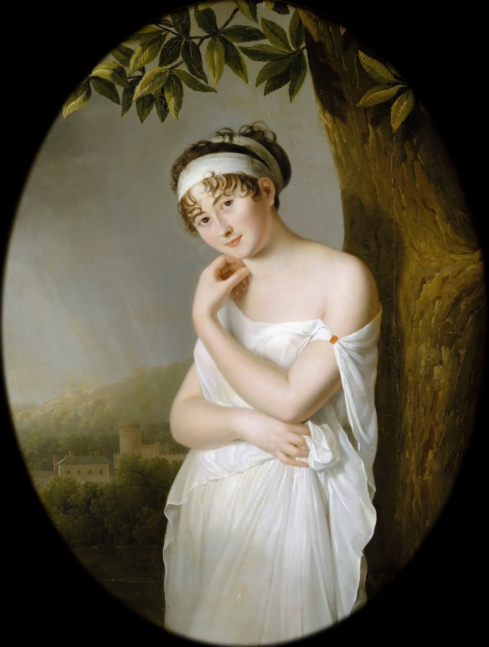 里卡米尔夫人肖像，朱莉·伯纳德（1777-1849） 作者 欧拉·莫林（Eulalie Morin）