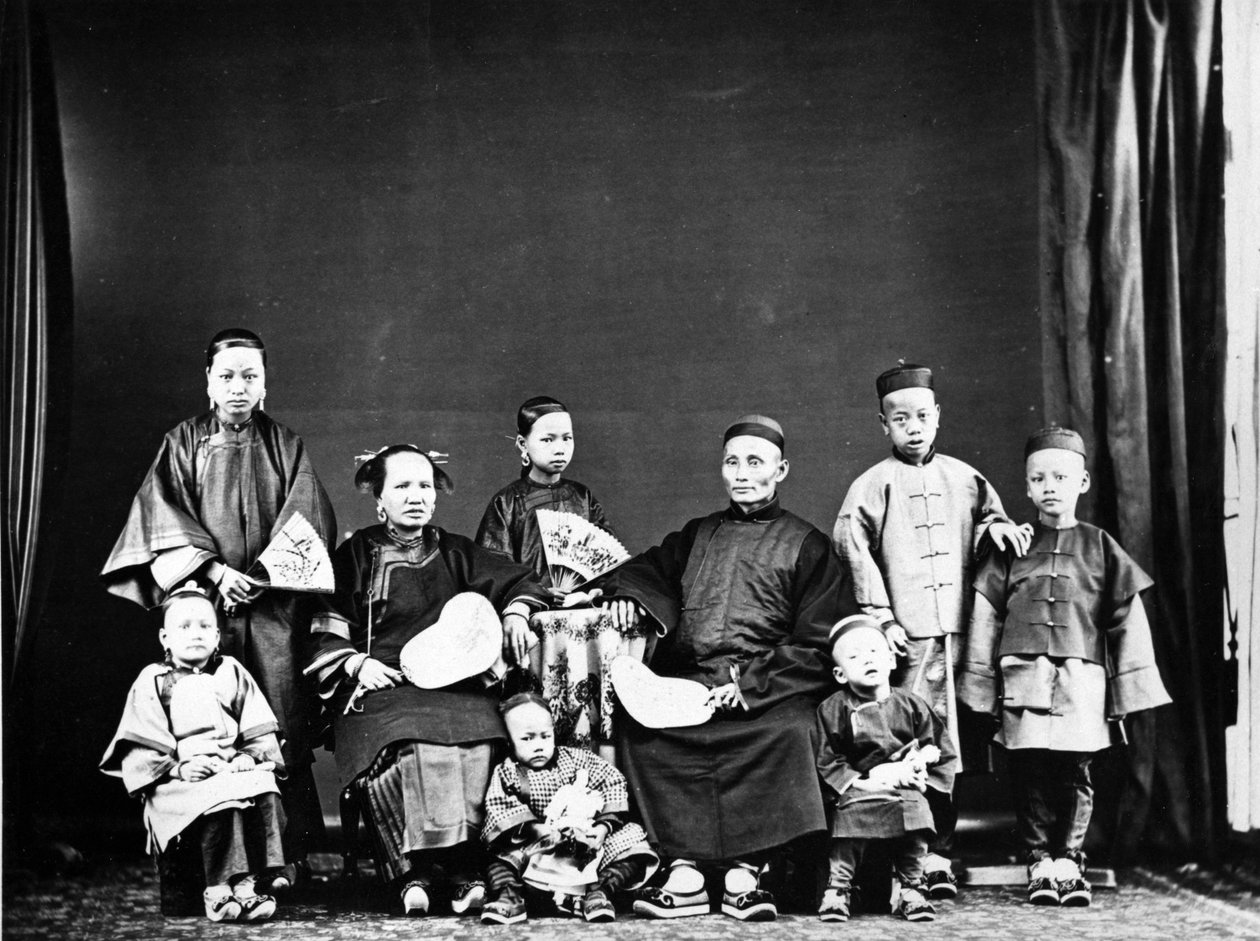 中国家庭，18世纪70年代 作者 欧洲摄影师