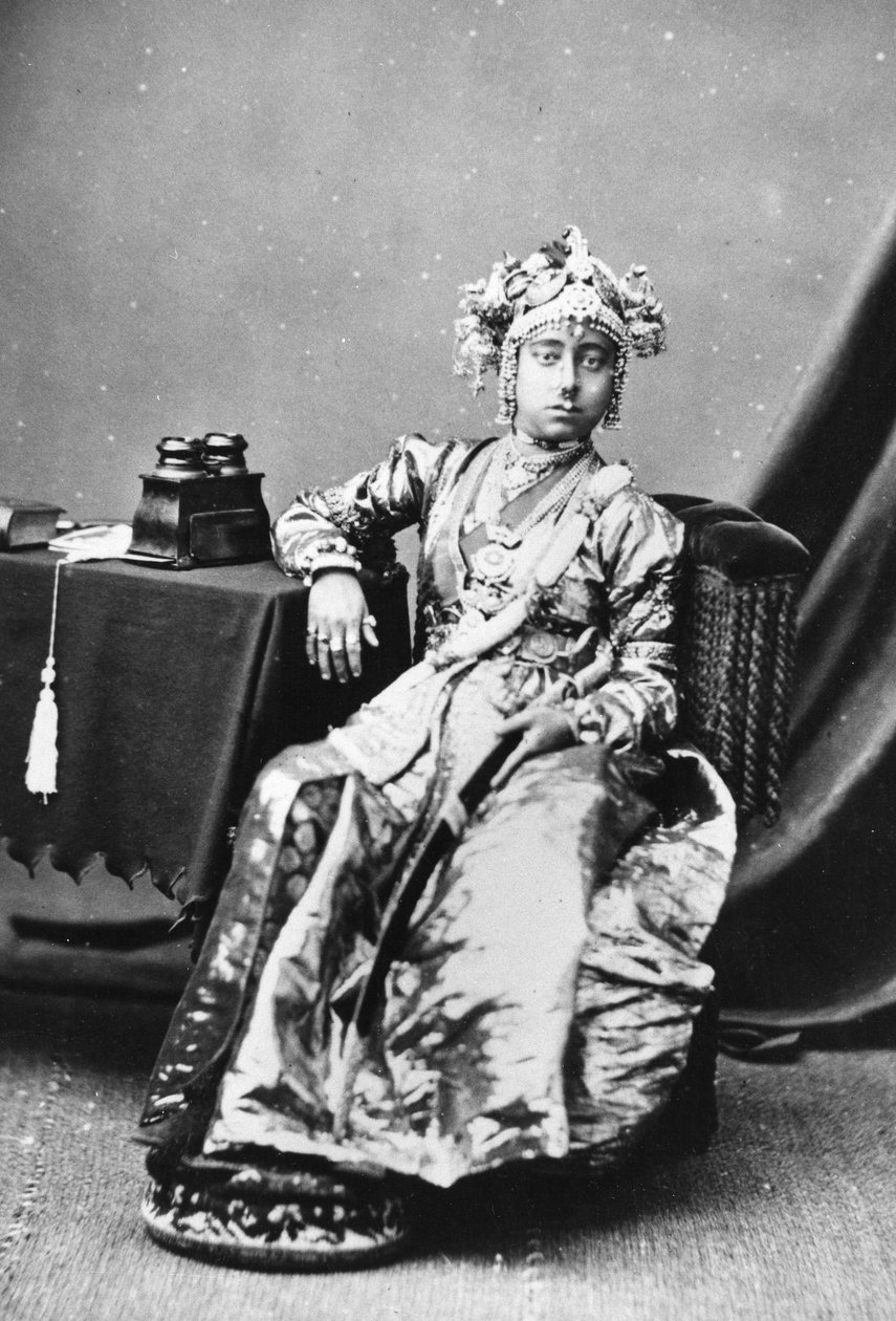1877年，Tanjore公主 作者 欧洲摄影师