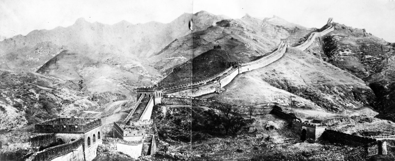 中国的长城，1860年 作者 欧洲摄影师