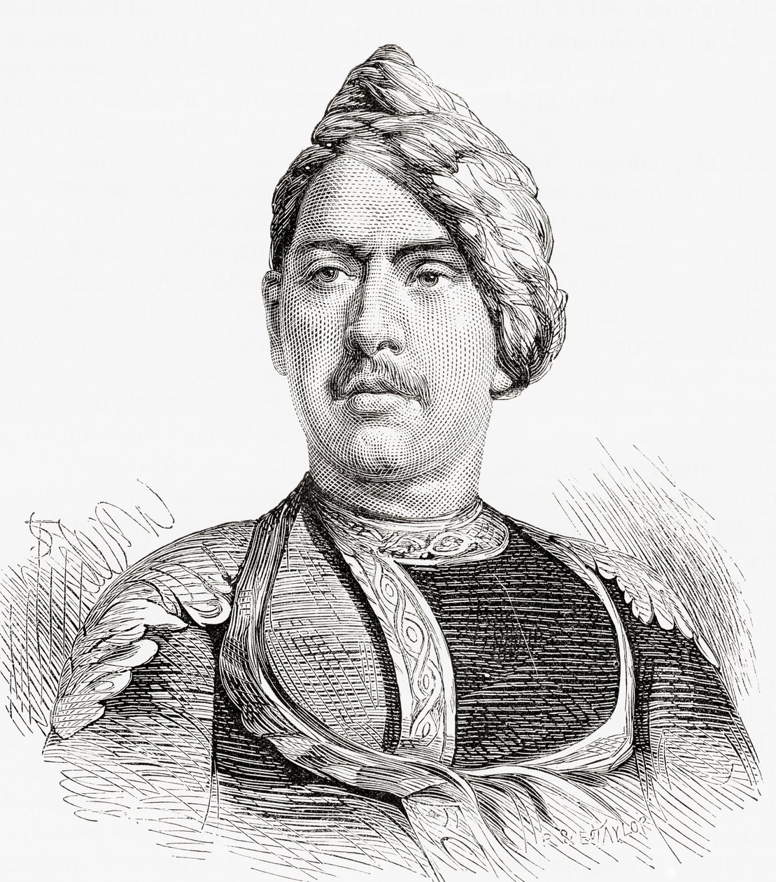 Jaswant Singh，Bharatpur的Maharaja&39;来自El Mundo en la mano&39;，于1878年出版 作者 欧洲学校