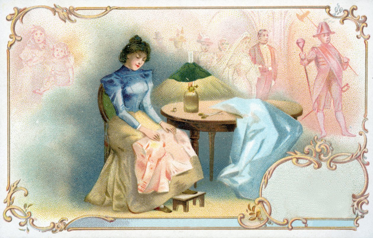 年轻女孩的梦想，1900年 作者 欧洲学校