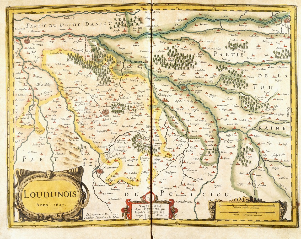 1627年和1631年的Loudunois地图 作者 欧洲学校