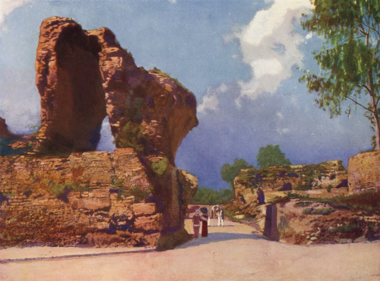 尼斯，Les Arenes de Cimiez（彩色石版画） 作者 欧洲学校