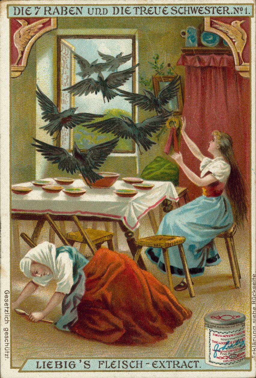 格林兄弟童话《七只乌鸦》中的场景（彩塑） 作者 欧洲学校