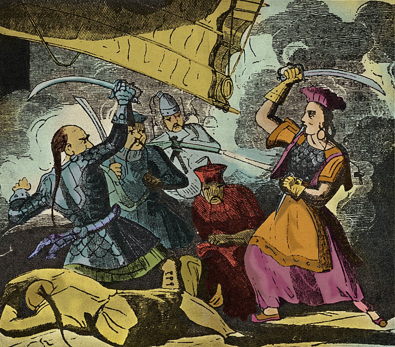 盛世(Shing Shi或Ching Shih)（死于1844年）。19世纪的中国女海盗。她指挥着一支真正的舰队，用它打败了海军上将吴朗。 作者 欧洲学校