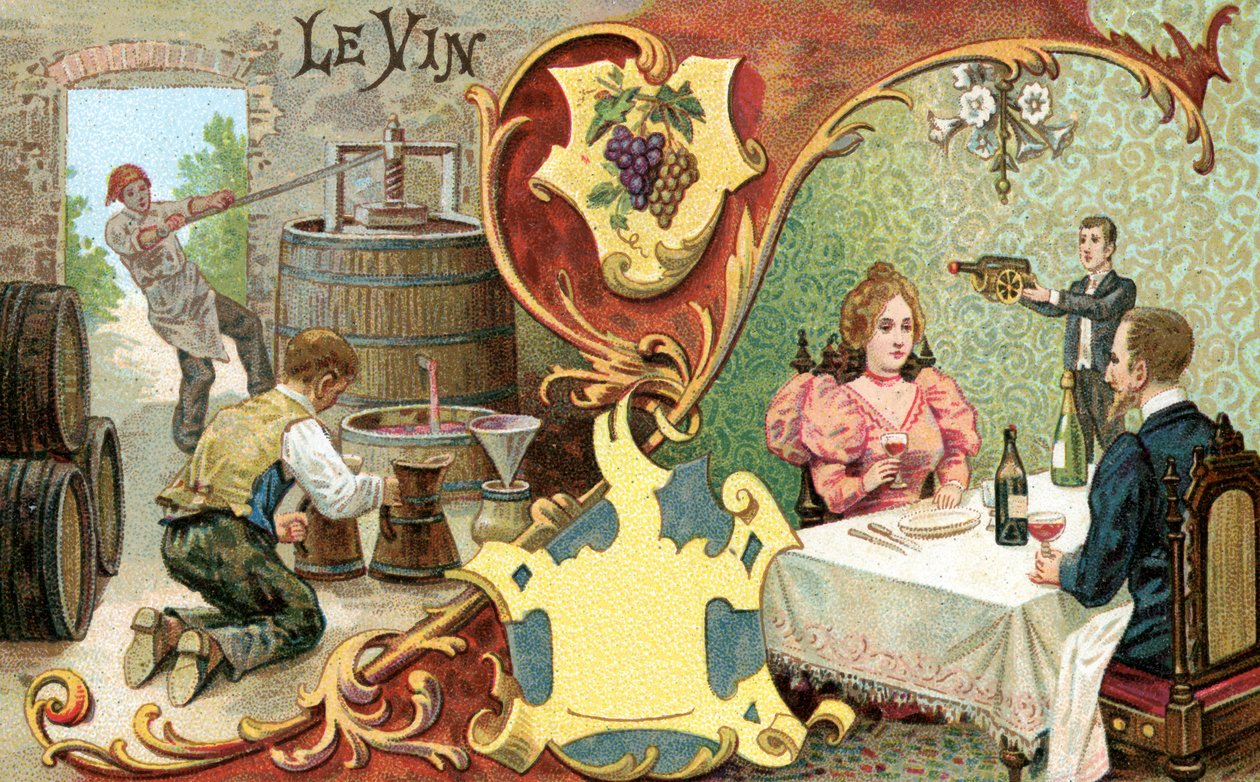 葡萄酒，1899年 作者 欧洲学校