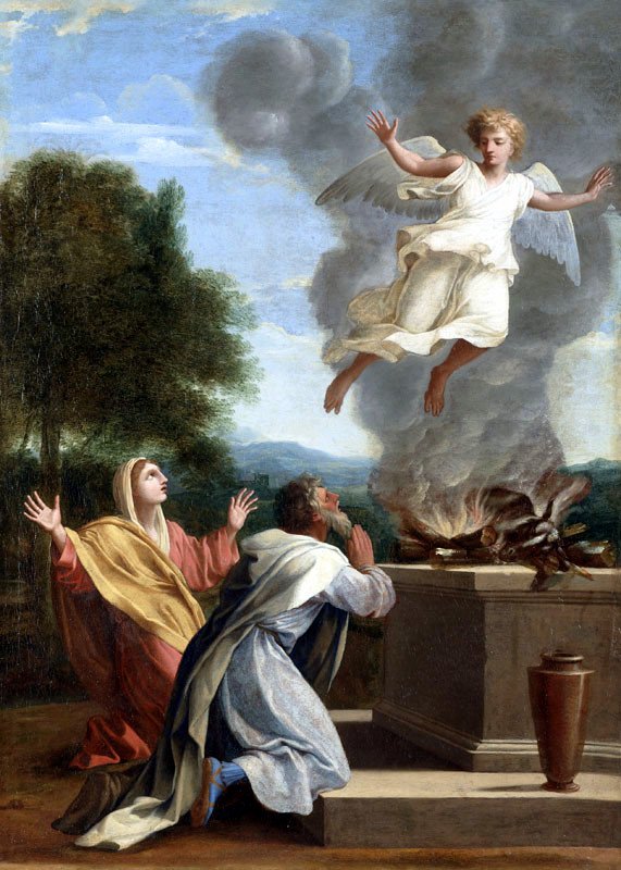 玛诺赫的牺牲 作者 Eustache Le Sueur