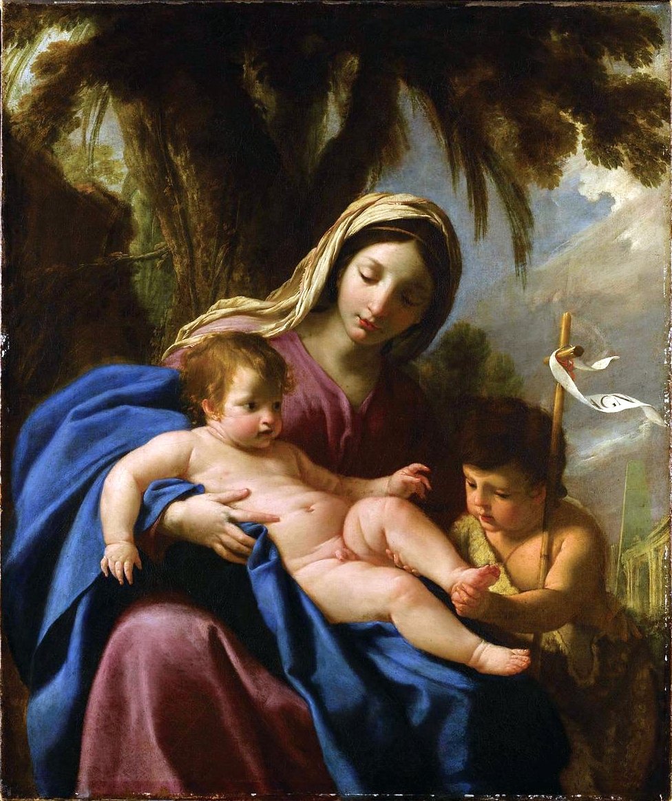 圣母子与圣约翰浸信会 作者 Eustache Le Sueur