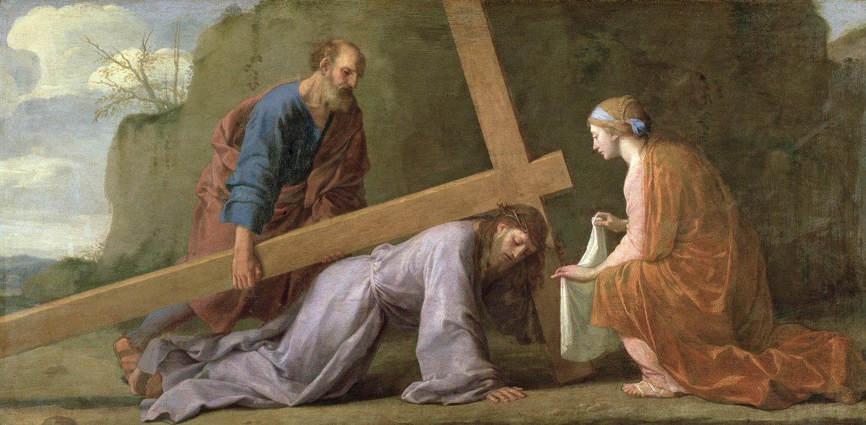 基督背着十字架，c.1651 作者 Eustache Le Sueur