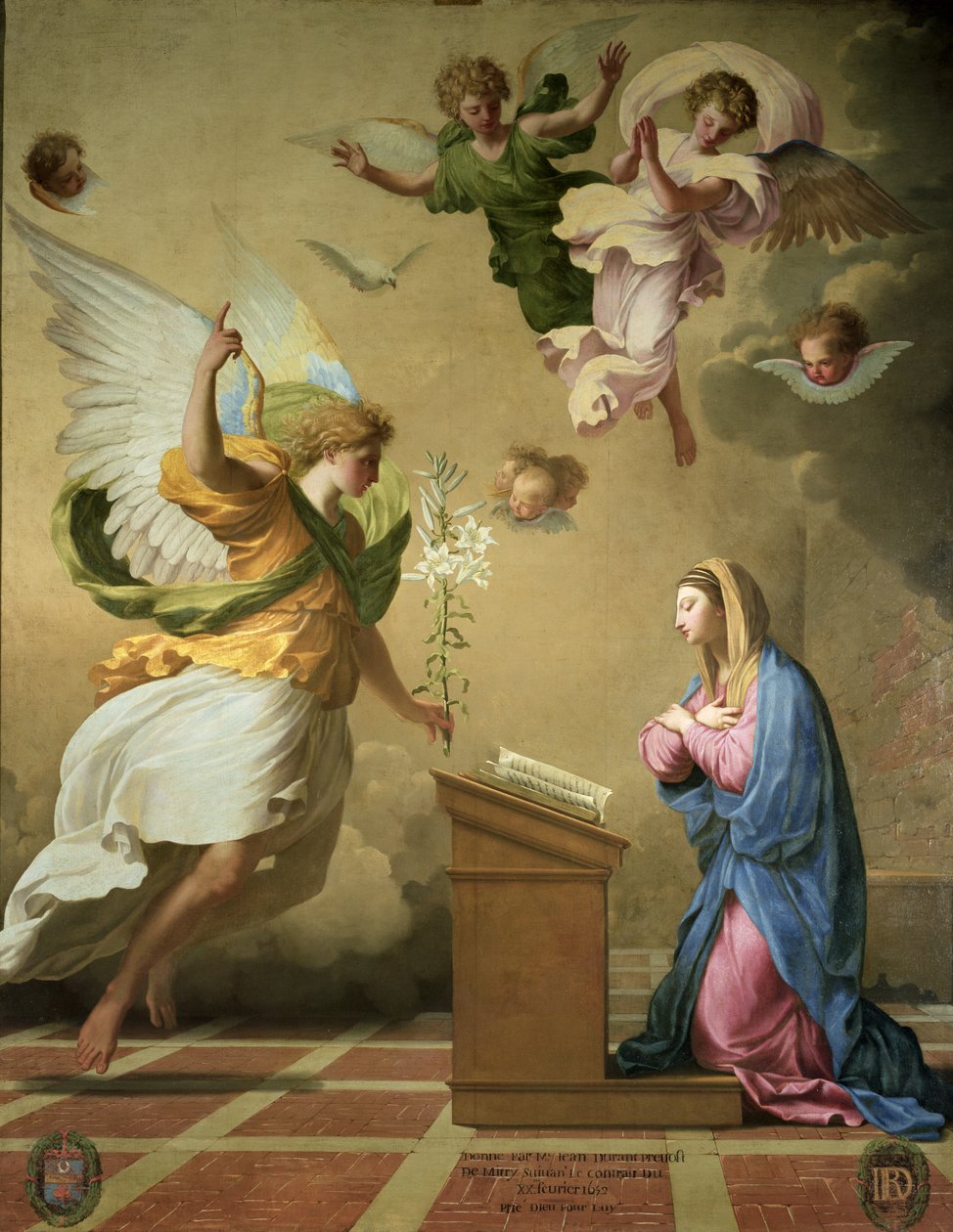 1652年之前的报喜 作者 Eustache Le Sueur