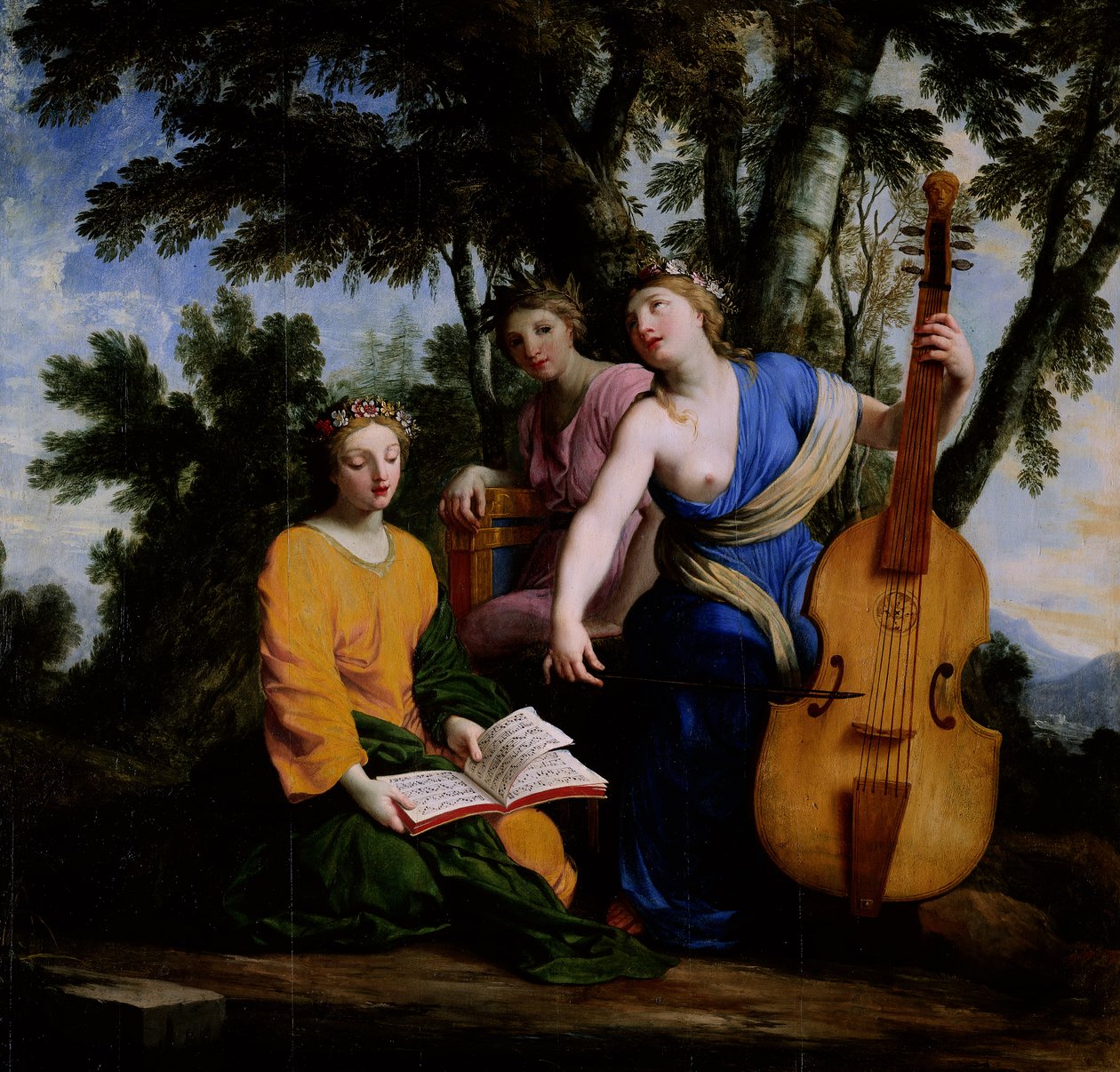 Muses Melpomene，Erato和Polymnia，1652-55 作者 Eustache Le Sueur