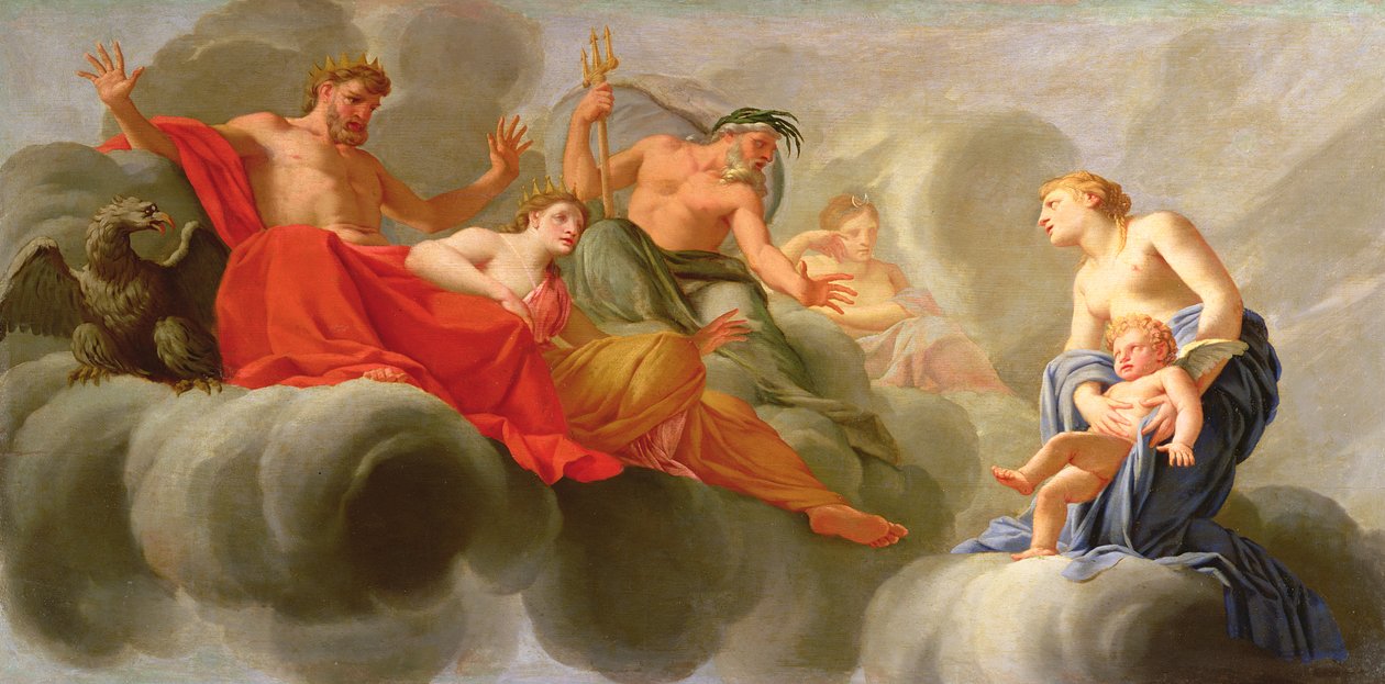金星向丘奇呈现丘比特 作者 Eustache Le Sueur