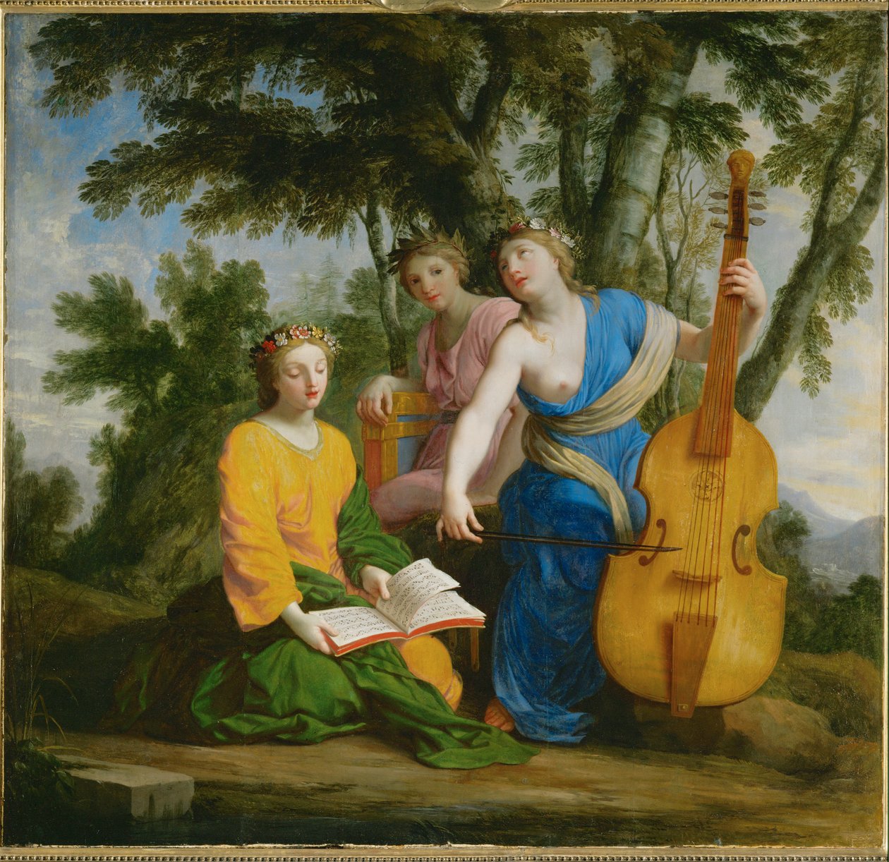 Melpomene, Erato and Polyhymnia ... 作者 Le Sueur的Eustache（工作室）